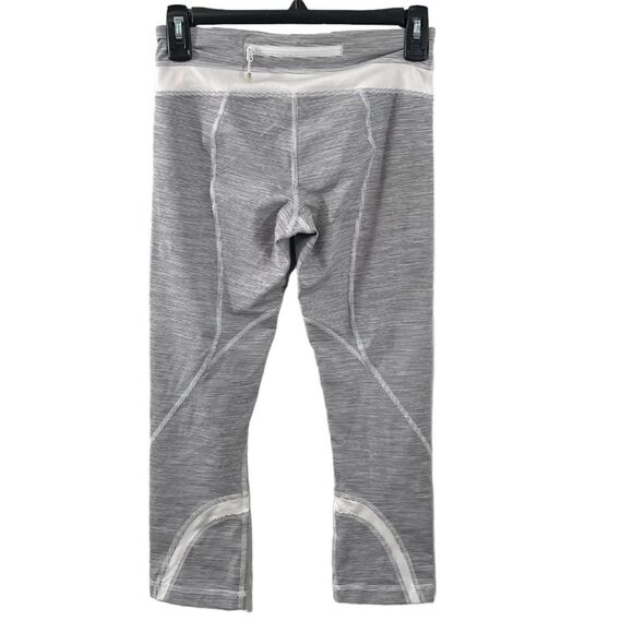 Lululemon Run Inspire Crop II Wee Are From Space White Combo/Fossil/White Size 4 - Picture 4 of 7